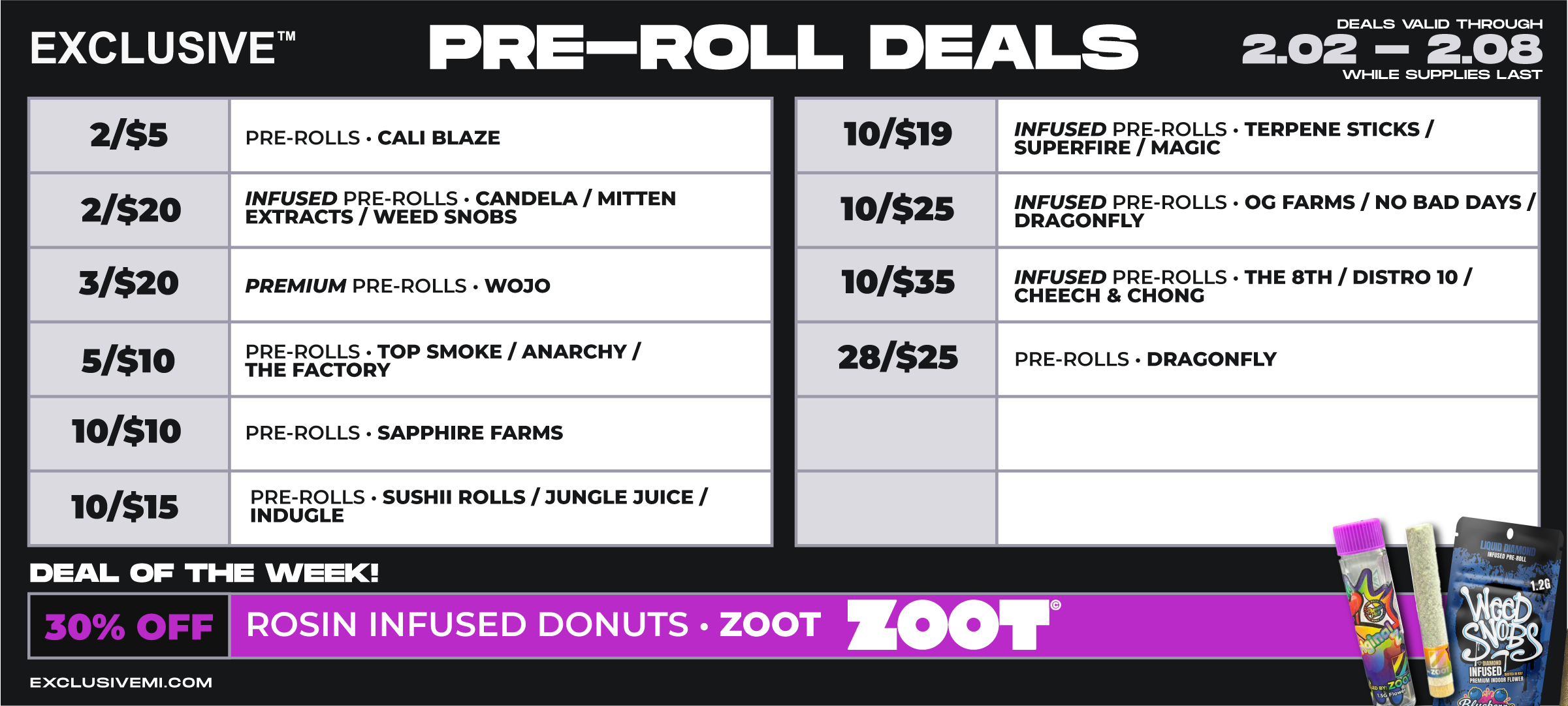 muskegon - pre-rolls